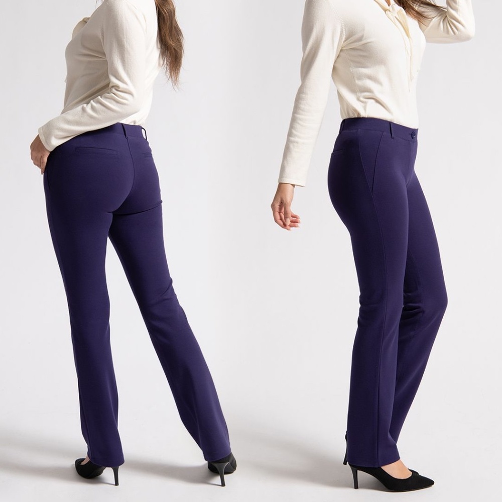 NWOT Betabrand Dress Pant Yoga Pants - Amethyst Twill, SP Straight Leg